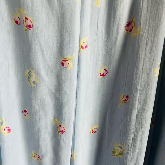 VTG Maxou Icy Blue Floral Maxi Womens Skirt Size 2X Cottagecore Coquette Boho - Picture 4 of 5